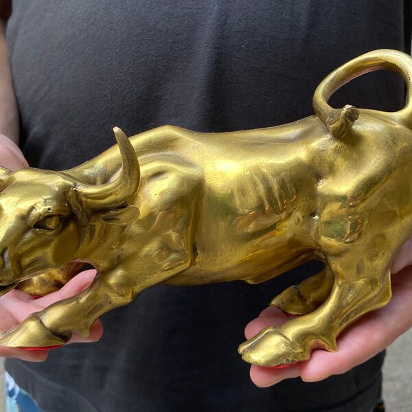 Bull Desk Statue Etsy