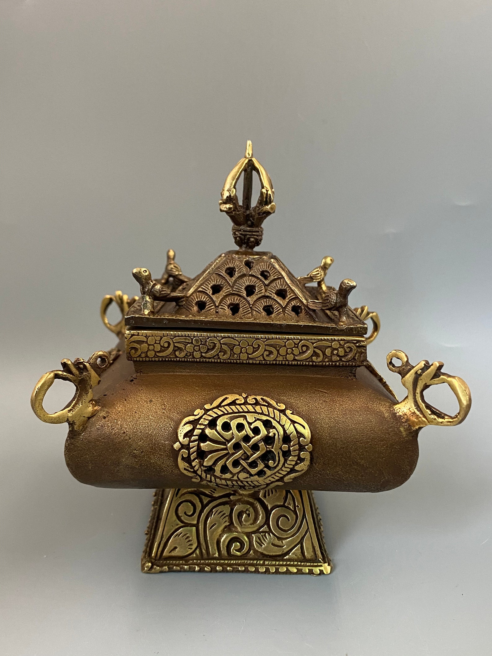 TibetCopper incense burner pure copper incense burner square Etsy