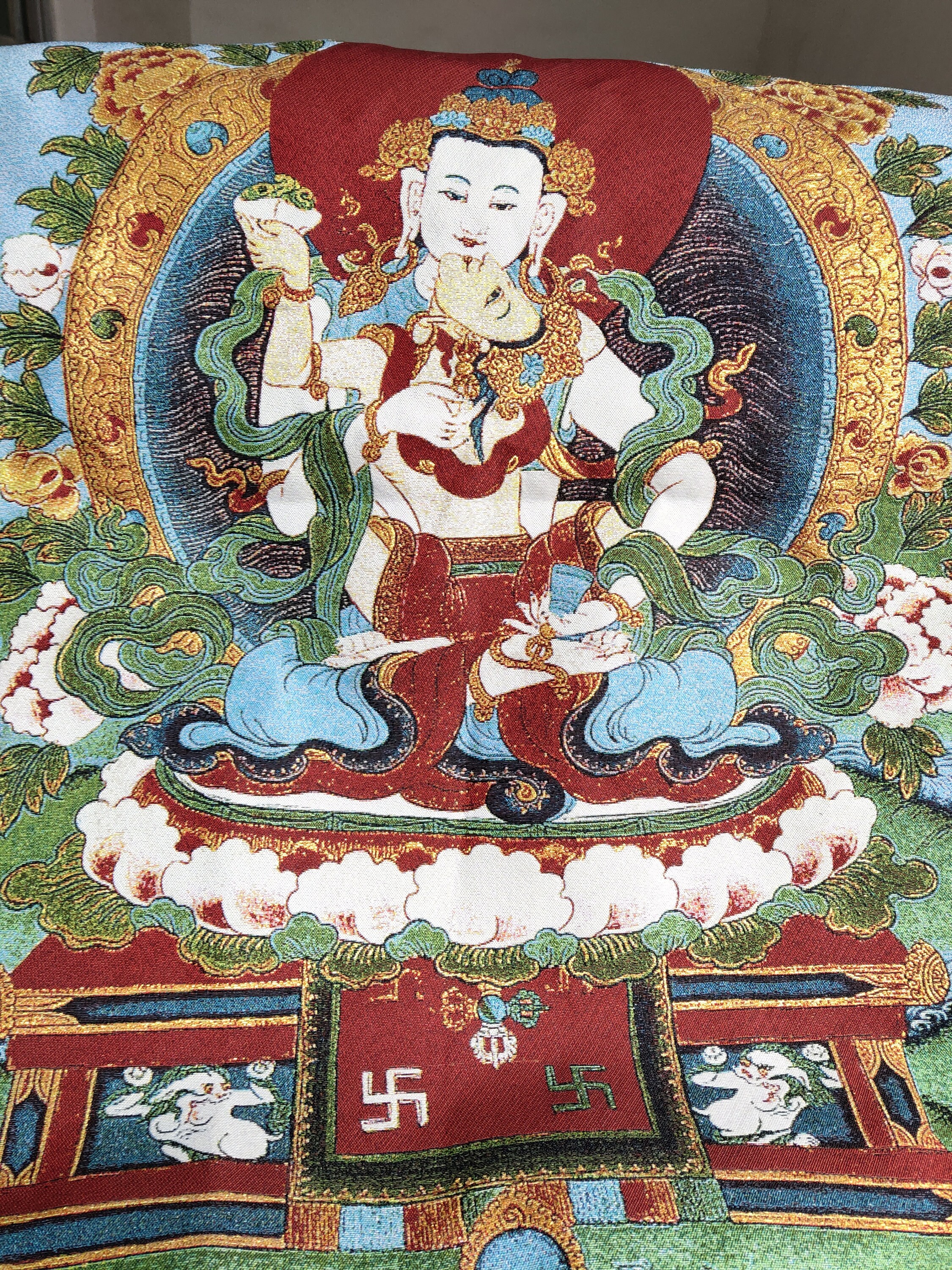 Handmade bodhisattva Buddha Tantra Vajra hammer embroidery