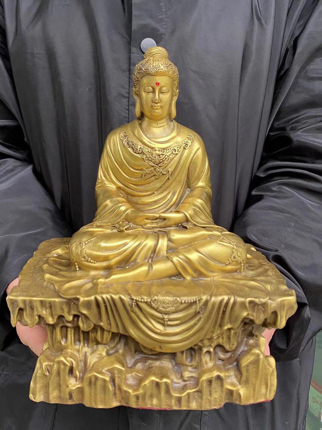 Chinese Tibet Buddhism Brass Copper Buddha Statue Shakyamuni Etsy