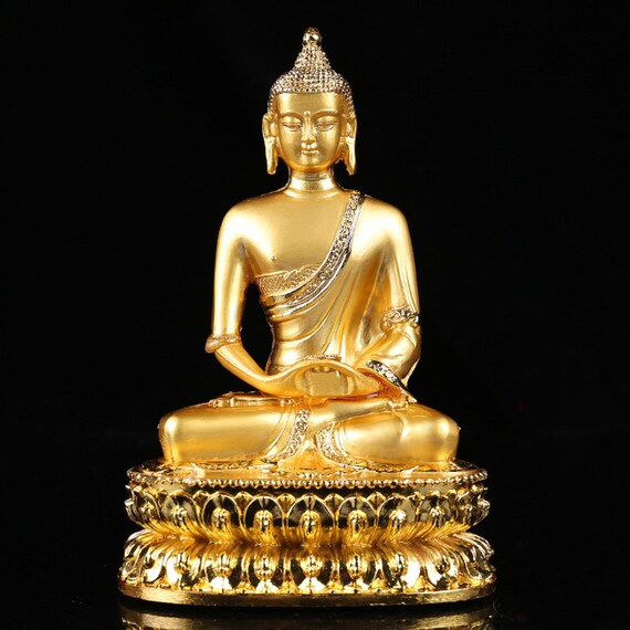 5.5 Tibet/nepal Tantric Buddha Shakti Brass Gold Statue | Etsy