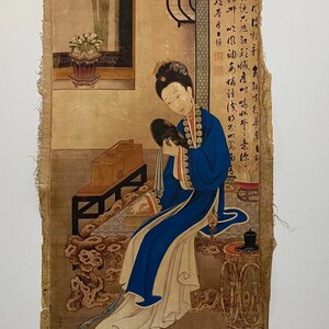 Chinese Old Scroll Painting Rice Paper Painting, Wall decor no mounted/frame Figure painting Perfect painted  Brush Painting , wall hanging