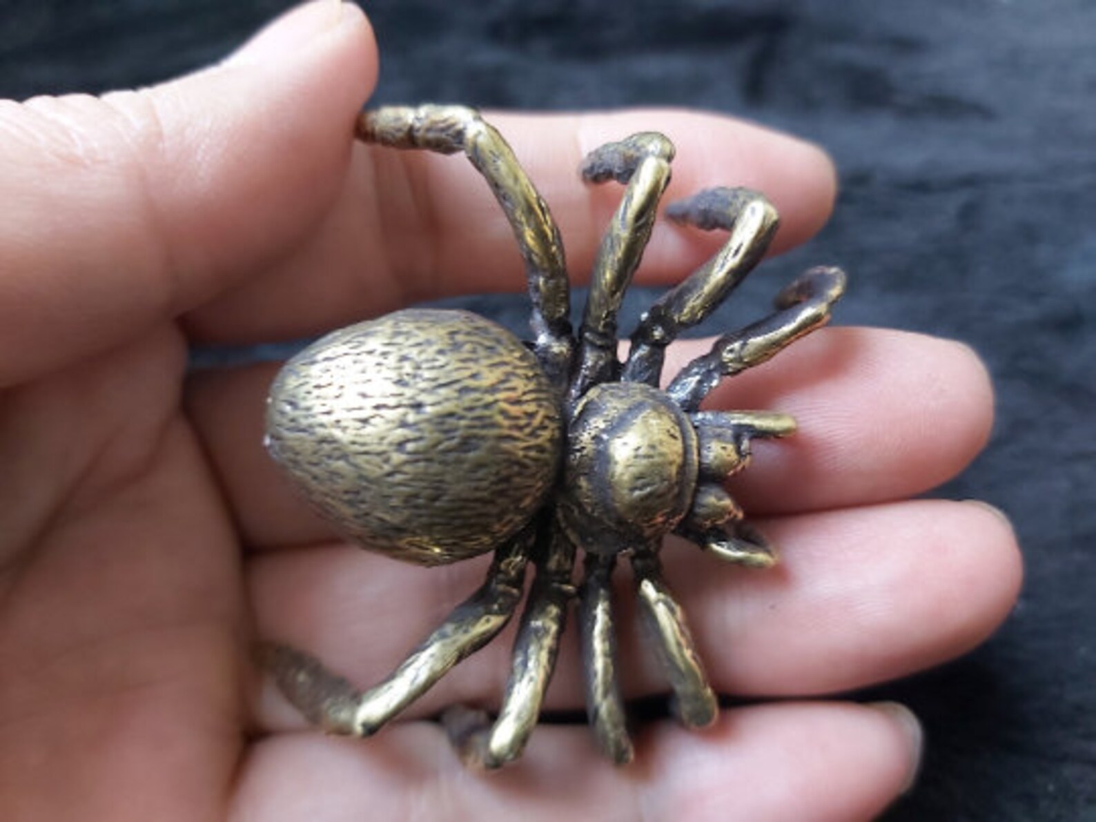 2.4 Solid Brass Figurine of Spider Totem Talisman | Etsy