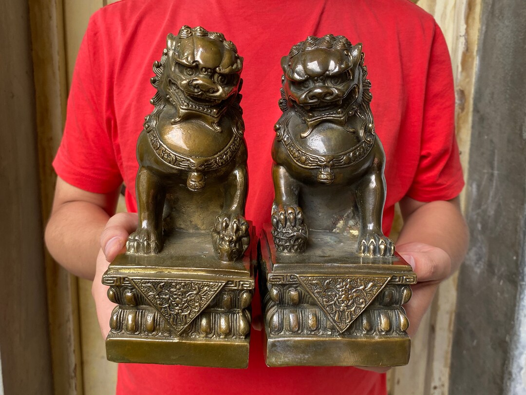 8 Powerful Chinese Feng Shui Lions, Brass Foo Fu Dog, Guardion Lion
