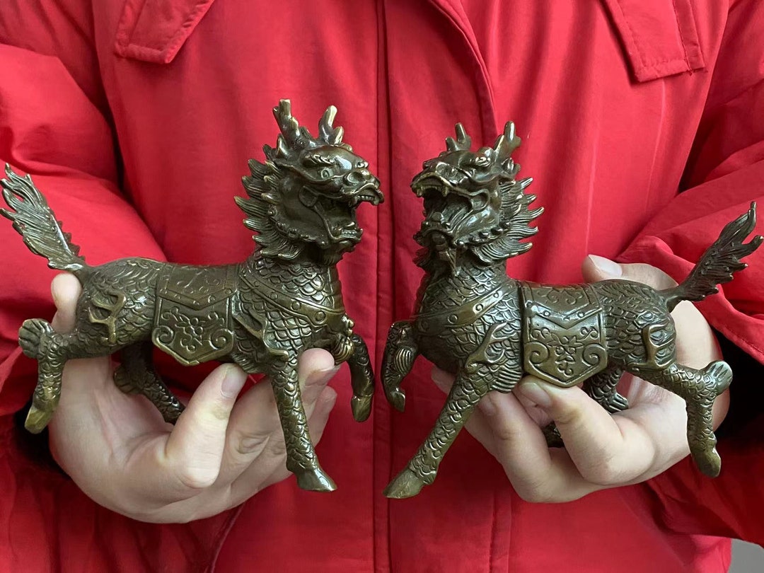 A Pair Feng Shui Pi Yao/pi Xiu for Wealth Good Luck Figurine - Etsy