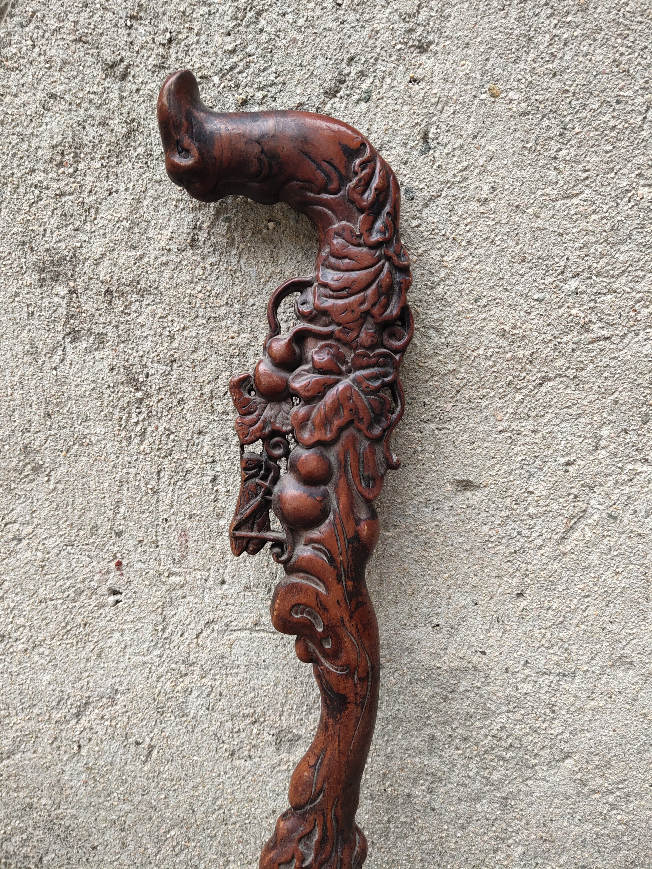 Solid Wood Dragon Head Walking Stick Cane Mahogany Etsy UK