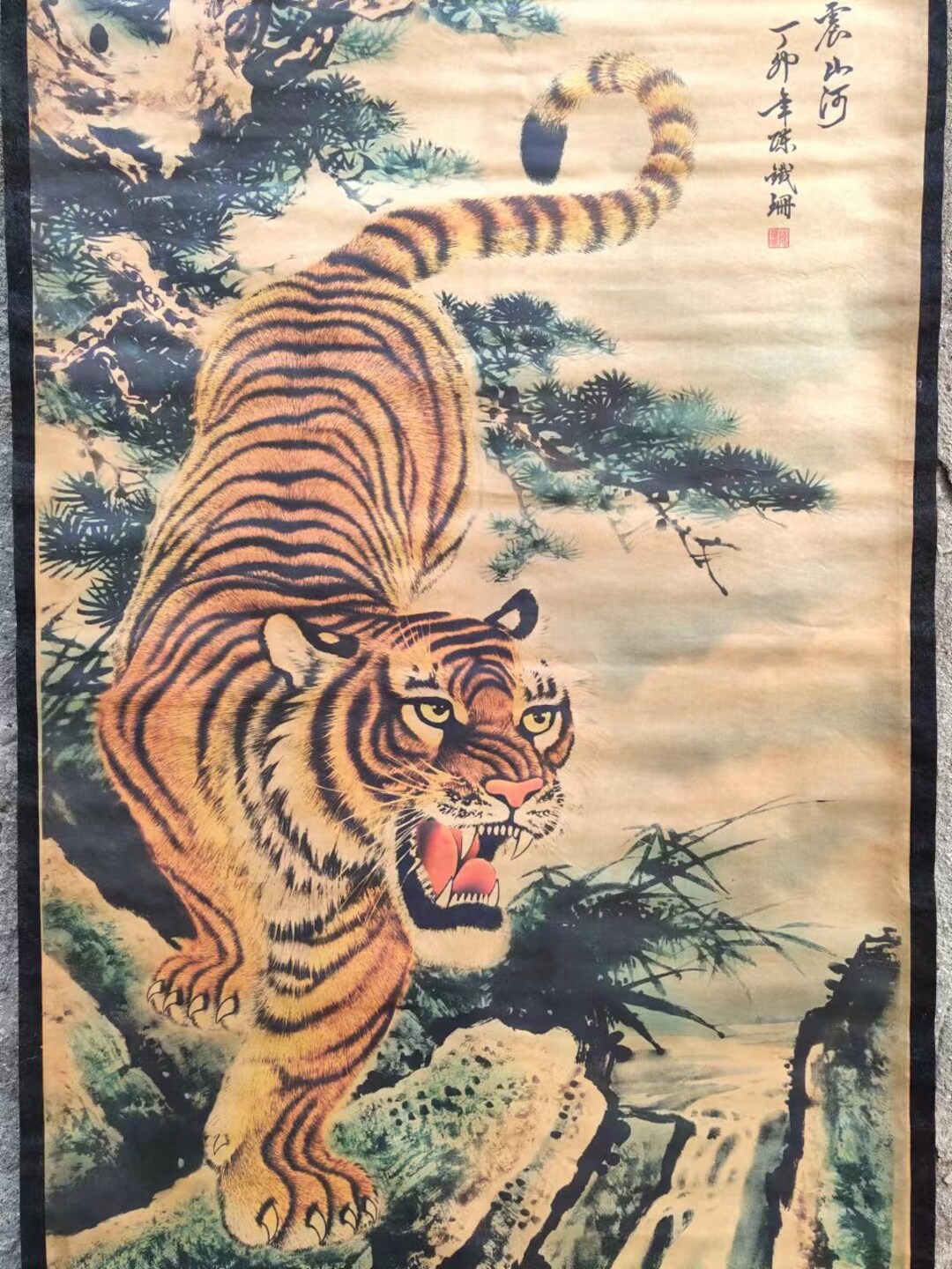 Chinese Old Scroll Painting Rice Paper Painting, Wall Decor No Mounted