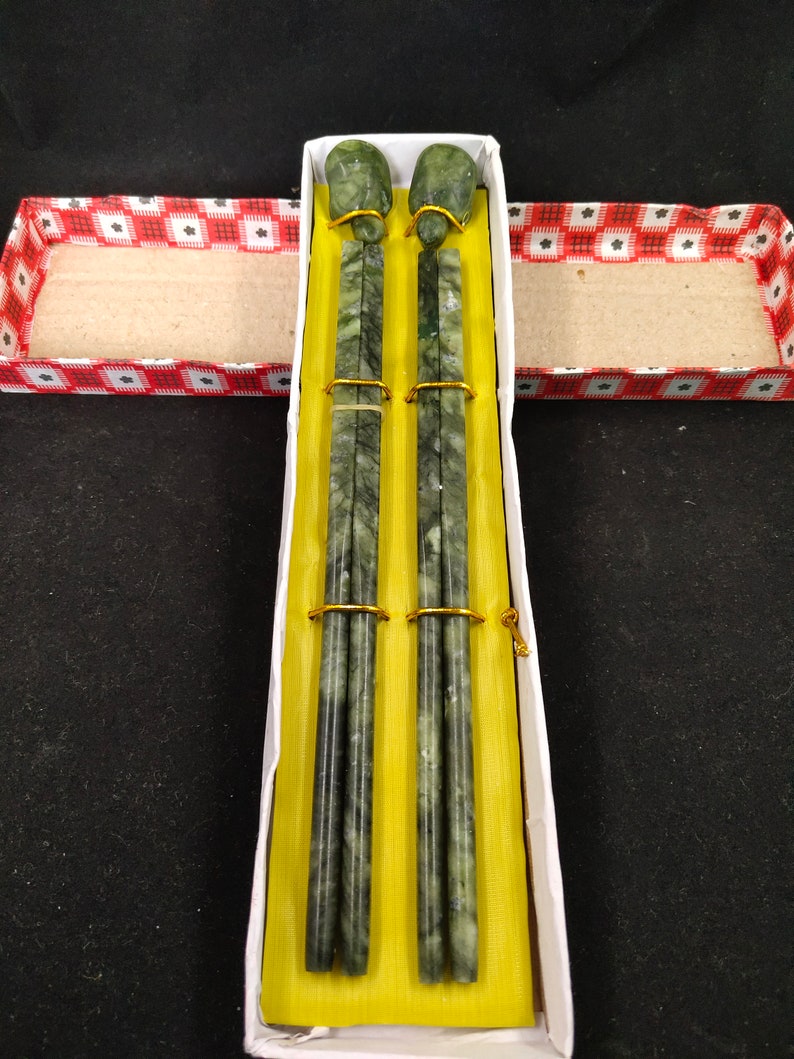 8.27 Jade Chopsticks Crystal Turtle Natural Green Etsy