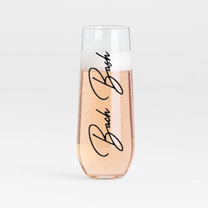 Bach Bash Stemless Champagne Flute: Bachelorette Party Favor