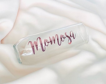 Momosa Champagne Flute - Mimosa Brunch Glass - Gift for Mom