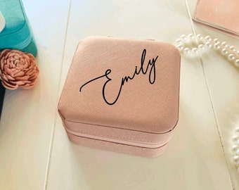 Personalized Travel Jewelry Case, Bridesmaid Gift, Bridesmaid Proposal, Jewelry Case, Jewelry Box, Travel Jewelry Case, Custom Jewelry Box