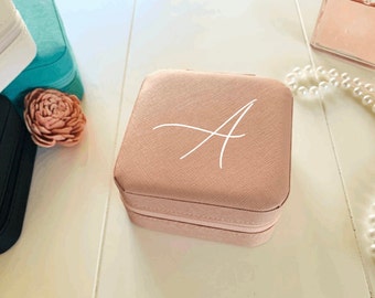 Monogrammed Travel Jewelry Case