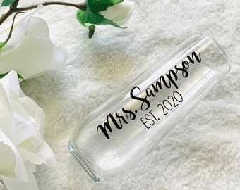 Personalisierte Mrs. Champagne Flöte, Bridal Shower Geschenk