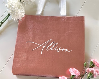 Personalized Gift Bag, Rose Gold Bag, Bridesmaid Gift Bags, Bridesmaid Proposal, Personalized Gifts, Bridal Party Gifts, Bridesmaid Gifts