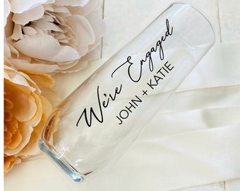 We’re Engaged Engagement Glasses, Champagne, Engagement Party, Personalized Gifts, Engagement Gifts, Engagement Cups, Stemless