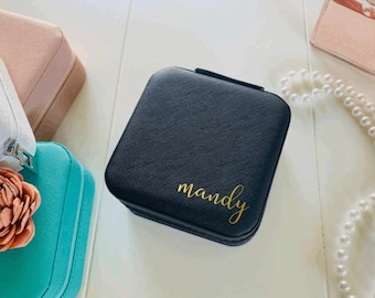 Personalized Travel Jewelry Case, Bridesmaid Gift, Bridesmaid Proposal, Jewelry Case, Jewelry Box, Travel Jewelry Case, Custom Jewelry Box