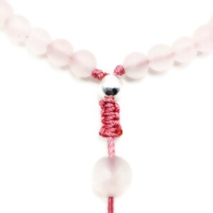 Rose Quartz and Sterling Bracelet | Handmade  | Free Custom Options Available