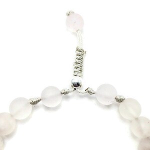 Rose Quartz and Sterling Bracelet | Handmade  | Free Custom Options Available