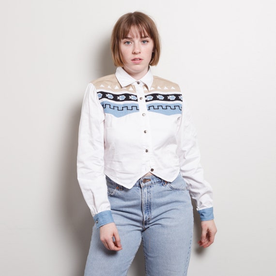 80s Southwestern Crop Top