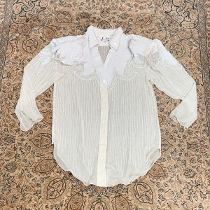 80s Sheer Top - Etsy