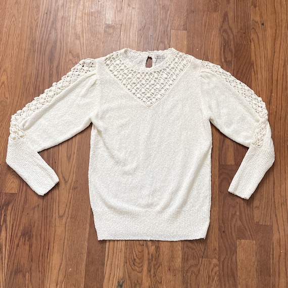 90s/Y2K Ivory Sweater Size Small