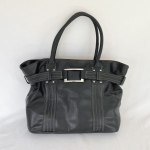 Y2K Faux Leather Black Shoulder Purse