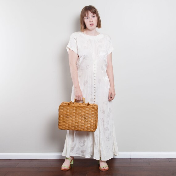 80s White Maxi Dress