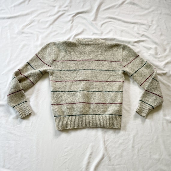 90s Grey Striped Sweater - image 2