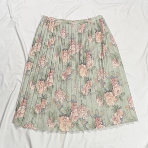 90s Green Midi Skirt Size 11/12