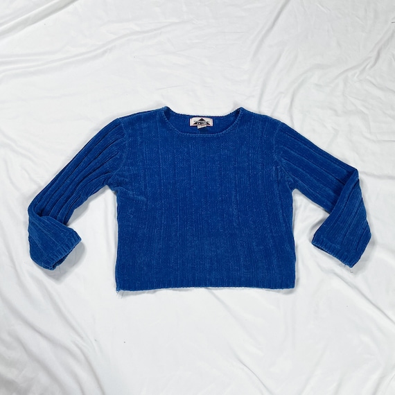 90s Blue Sweater Size Small Spice It Up - image 2