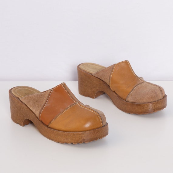 90s Patchwork Clogs
