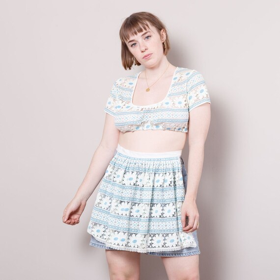 60s/70s Flower Crop Top and Apron