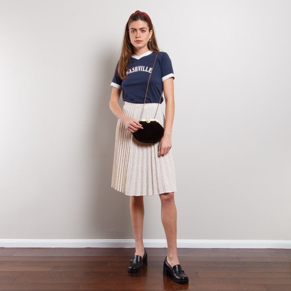 Vintage Pleated Midi Skirt