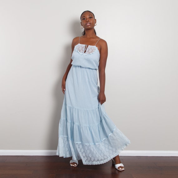 60s-70s Bohemian Peasant Dress