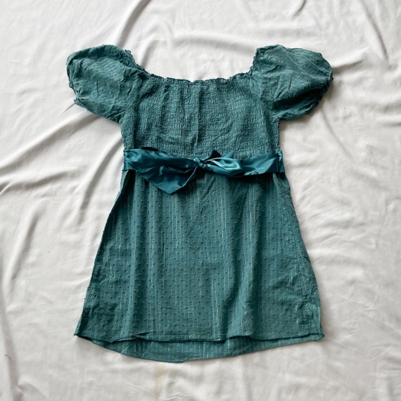 Y2K Blue Short Sleeve Blouse - image 2