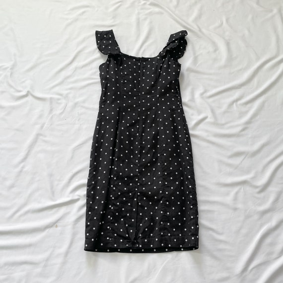 Y2K Black and White Polka Dot Cardigan (S)