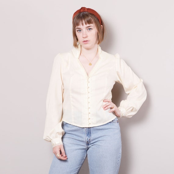 Vintage Gunne Sax Pearl Button Up