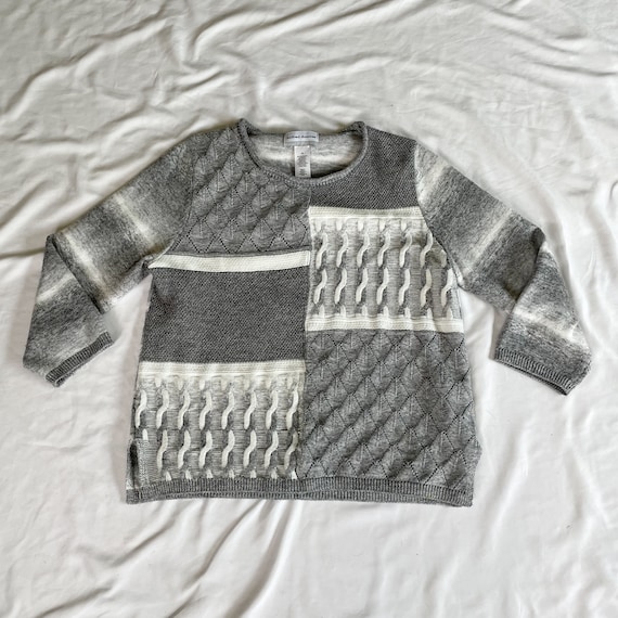 90s/Y2K Gray Alfred Dunner Sweater