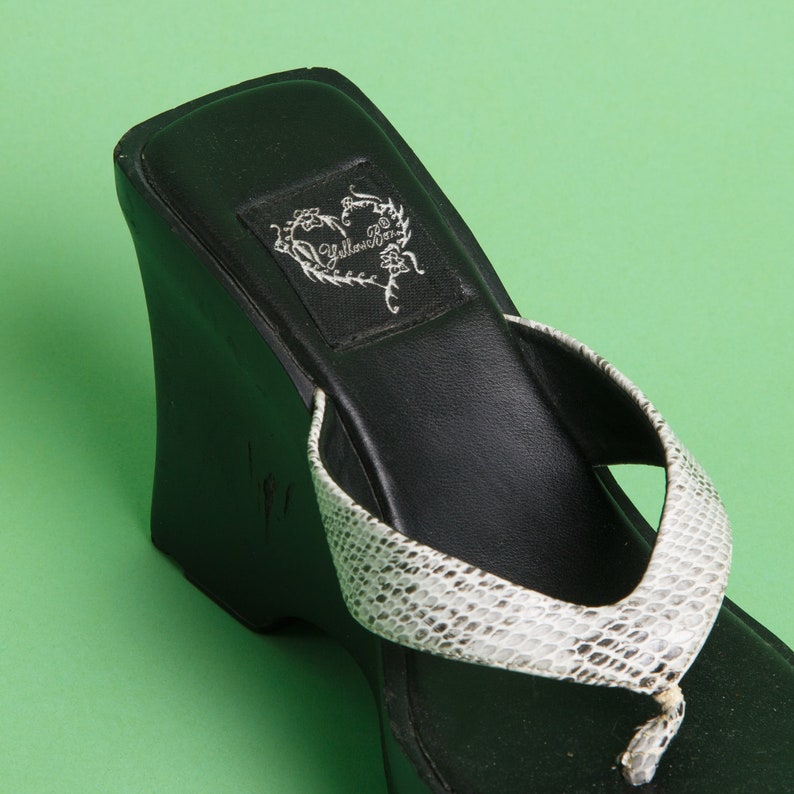 Vintage Snakeskin Platform Flip Flops