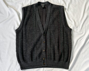 90s Grey Sleeveless Sweater Vest lberto Danti