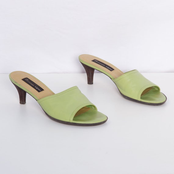 90s Lime Green Kitten Heels