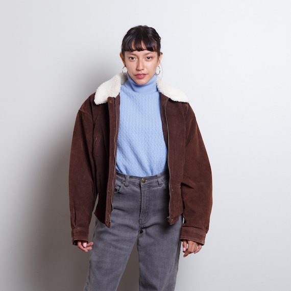 90s Leather Bomber Jacket