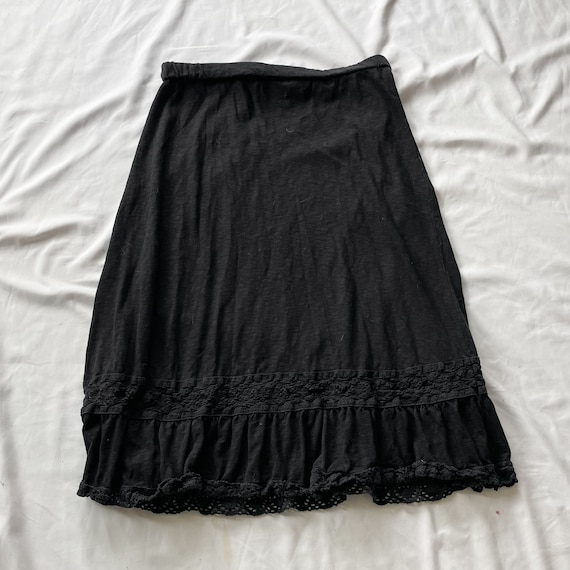 90s Black Maxi/Midi Skirt