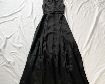 90s Black Sleeveless Maxi Dress
