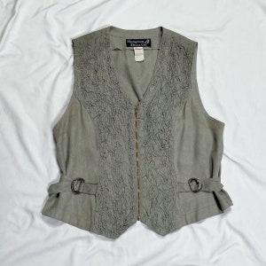 70s/80s Grey Vest Size 10