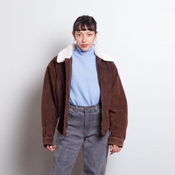 90s Leather Bomber Jacket