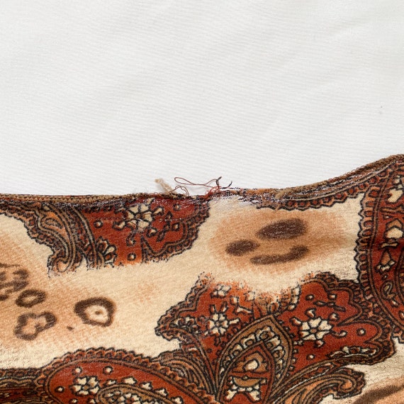 90s Brown and Tan Paisley and Animal Print Blouse - image 5