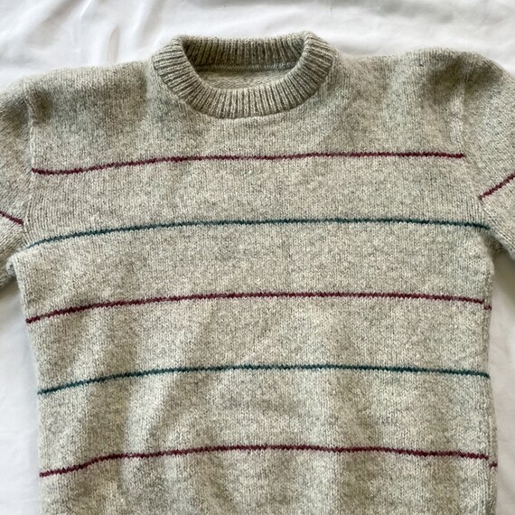 90s Grey Striped Sweater - image 3