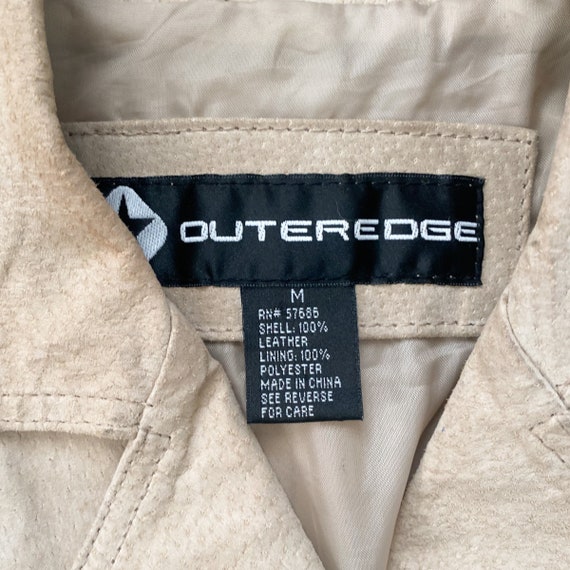90s/Y2K Tan Suede Leather Jacket - Gem