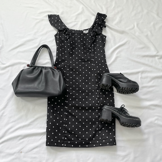 Y2K Black and White Polka Dot Dress